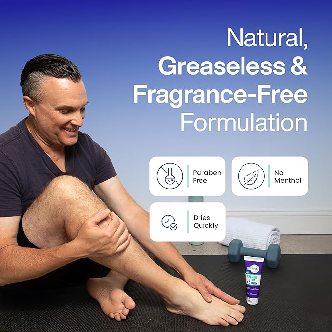 EPSOM-IT Calming Foot Lotion - Topical Magnesium Cream for Tired Feet & Ankles, Epsom Salt Magnesium Sulfate Rub, Soften Tough Skin & Cracked Heels, Stiffness in Legs, Knees and Feet, 3.5oz, 3-Pack