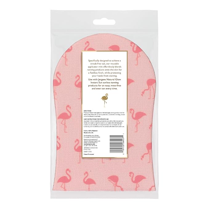 Jergens Natural Glow Body Applicator Mitt, Flawless, Streak-free Tanning Blender Glove, Reusable Tanning Mitt Protects Hands, Deep
