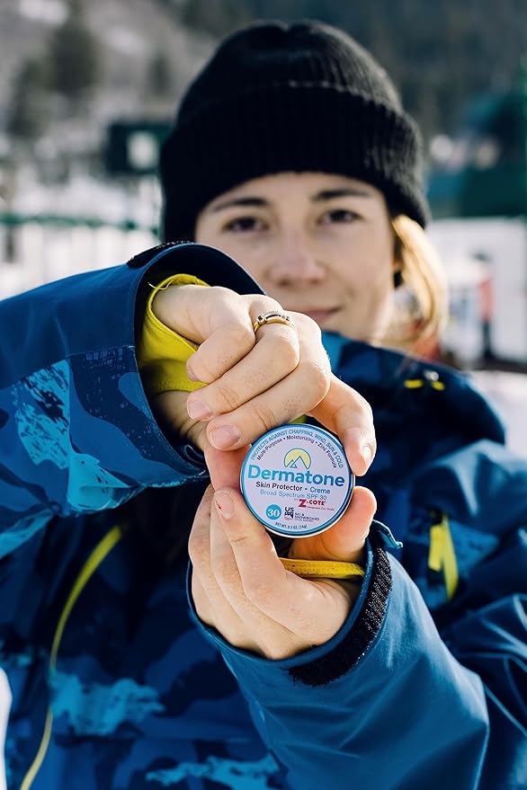 Dermatone Skin Protector w/Zinc | Skin Balm for Face & Lips | Barrier Cream for Sun, Wind & Cold | SPF 30 Zinc Sunscreen | Moisturize, Heal & Repair Dry Skin, 0.5 oz