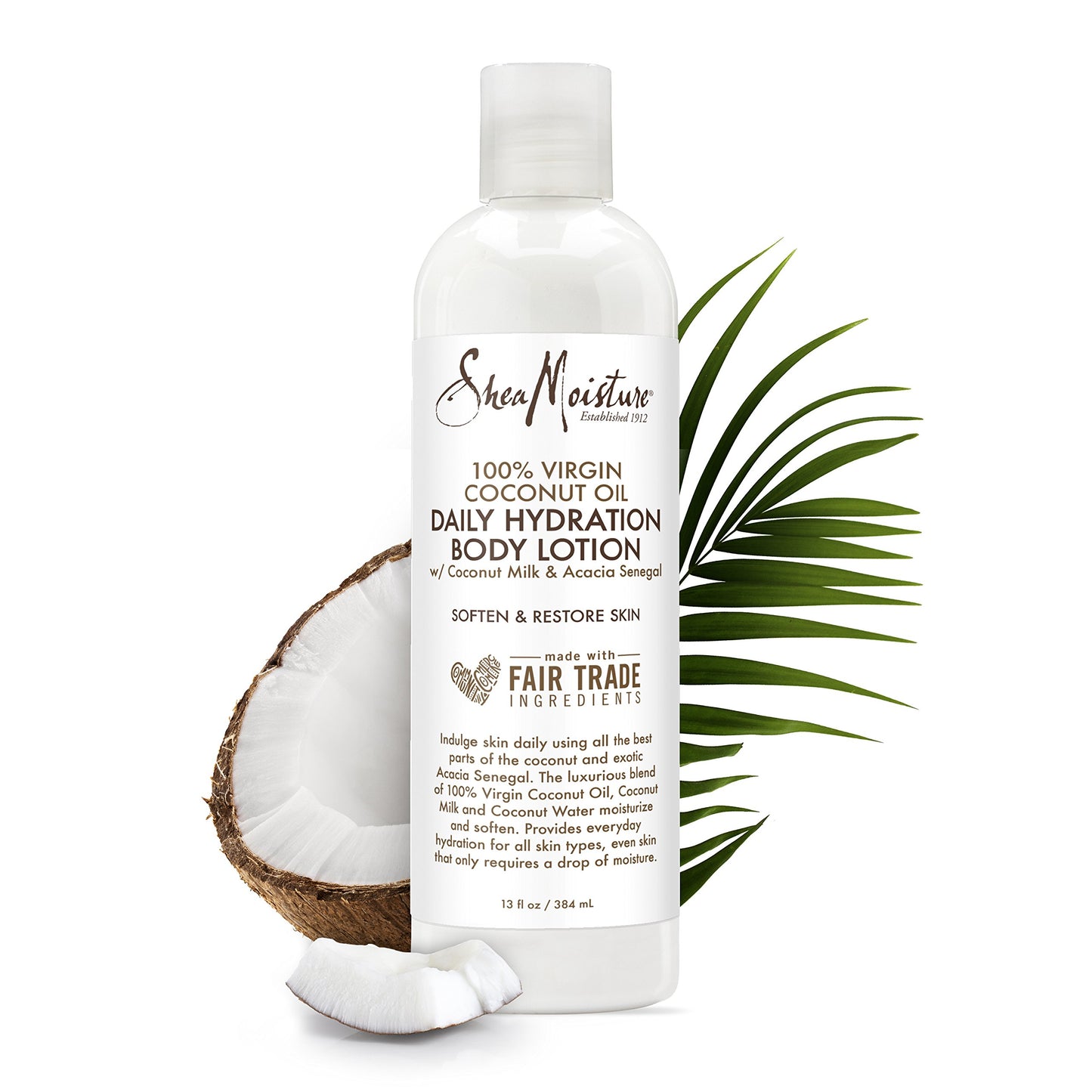 100% Virgin Coconut Oil Daily Hydration Body Lotion by Shea Moisture for Unisex - 13 oz Body Lotion
