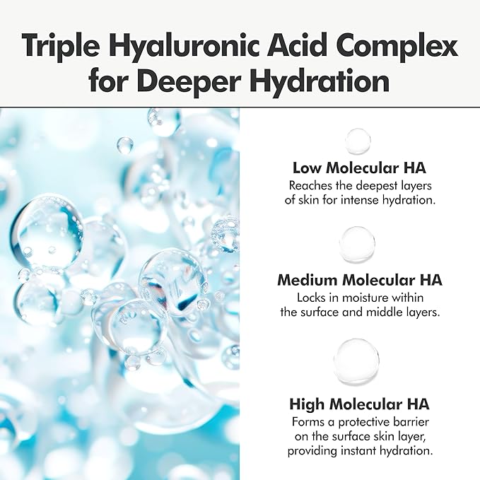 Moisture Balancing Serum - Hydrating & Soothing with Hyaluronic Acid and PHA, Botanical Moisturizer for Sensitive Skin, pH Balanced for Glass Skin, Korean Skincare (1.69fl oz)