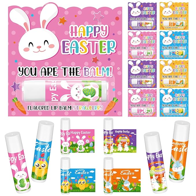 48 Pcs Easter Lip Balm Bulk
