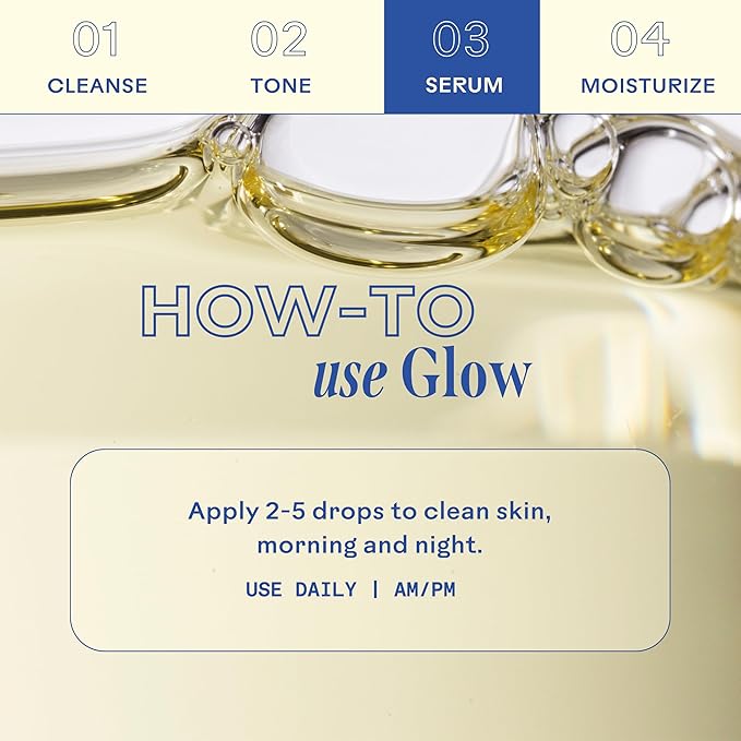 Three Ships Glow Jojoba Oil Serum – As Seen on TV - Vegan Facial Serum Hydrates, Corrects + Balances Skin – Intensive Natural Face Serum for Oily/Combo Skin, 30mL