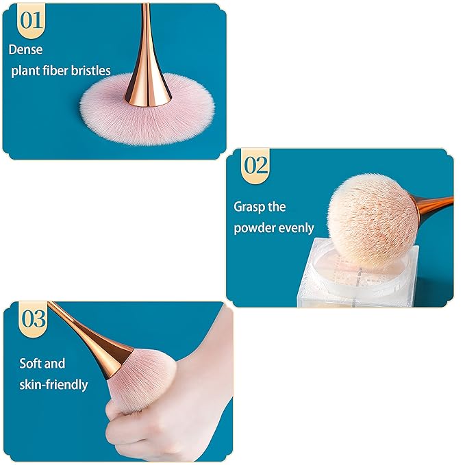 1Pcs /1Oz Empty Loose Powder Container and 1Pcs Powder Brush 30ml