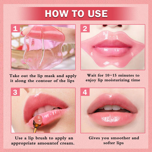 IONSGAKO 3PCS Bee Lip Balm Honey Pot, Honey Strawberry Apple Lime Lip Mask Sleeping Honey Lip Mask Overnight Hydrating Propolis Honey Pot Lip Balm for Cracked & Dry Lips Care with Pink Lip Mask