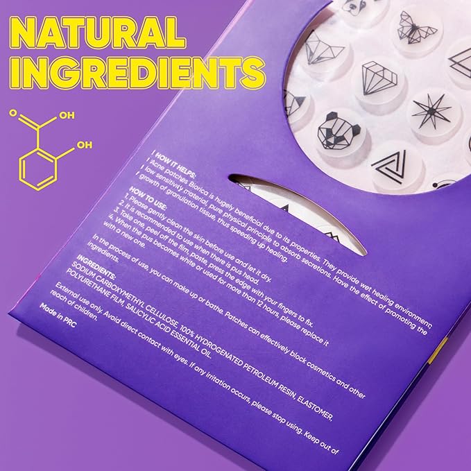 Cute Acne Patches for Face. Hydrocolloid Pimple Patches for Face. Face Tattoo Stickers. 72 Black Pimple Stickers with Hydrocolloid. Zit patches. Zit stickers.