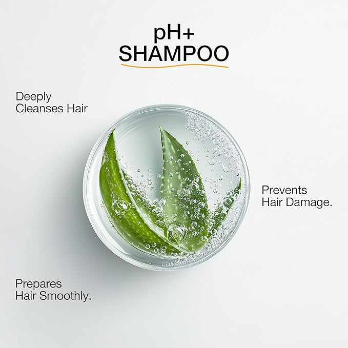 GK HAIR pH+ Pre-Treatment Clarifying Shampoo For Preps Hair Deep Cleansing Removes Impurities -With Aloe Vera Vitamins & Natural Oils All Hair Types Men and Women (Ph Shampoo 10.1 Fl Oz)