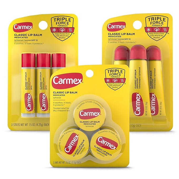 Carmex Medicated Lip Balm Variety Pack, oz,