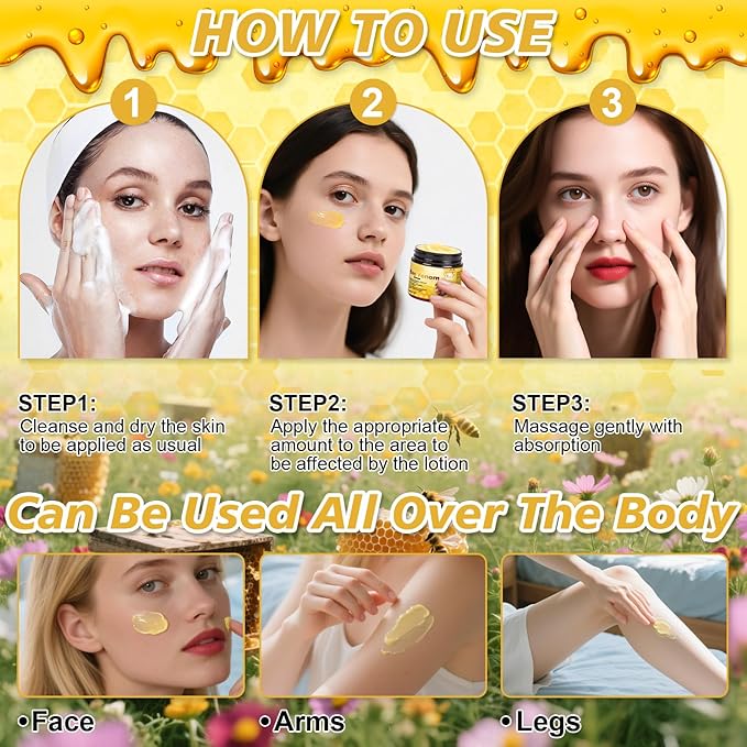 Bee Venom Skin Treatment Cream, 2025 New Professional Bee Venom Repair Cream, Advanced Firming & Wrinkle-Reducing Natural Skin Moisturizer for All Skin Types (2 Bottles)