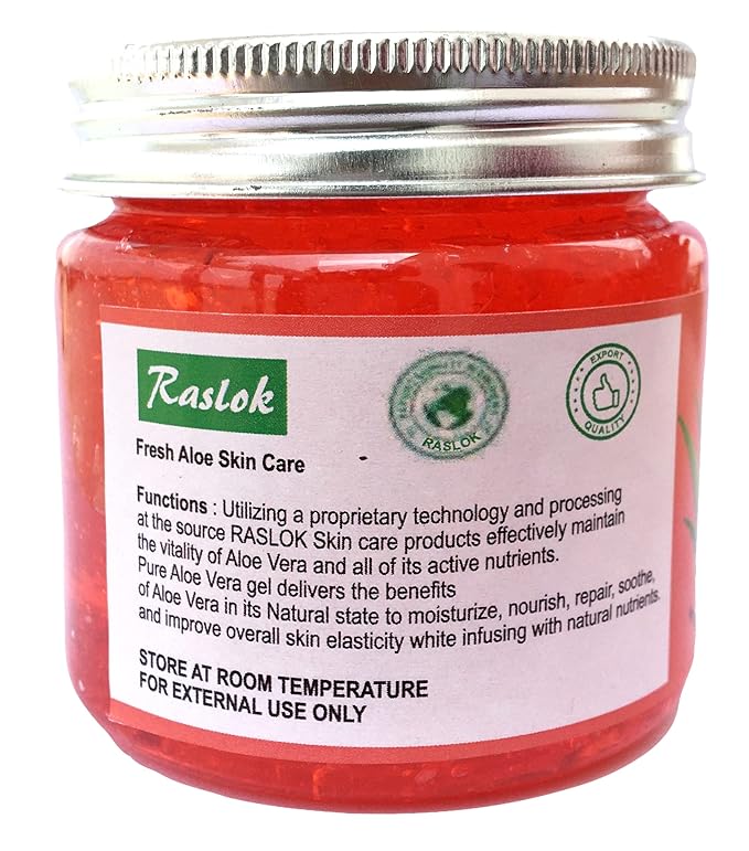 Aloe Vera Gel Pure Natural Organic Aloe Gel For Moisturizing Face Skin & Hair Care (Hibiscus, 7.76 OZ)