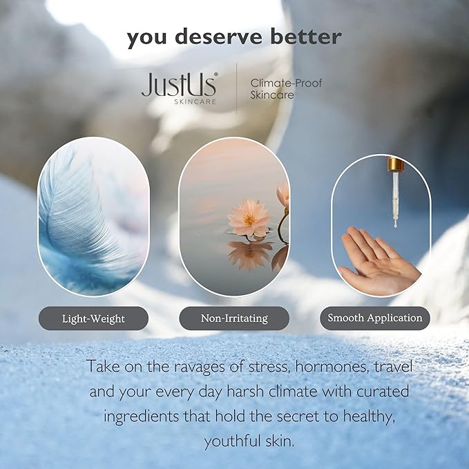 JustUs Skincare, Brilliance - Vitamin C Oil Serum for Face, reduce age spots, discoloration, and hyperpigmentation, Vitamin C with Teprenone, Borage + Tetrahexldecyl Ascorbate - 30ml / 1 oz