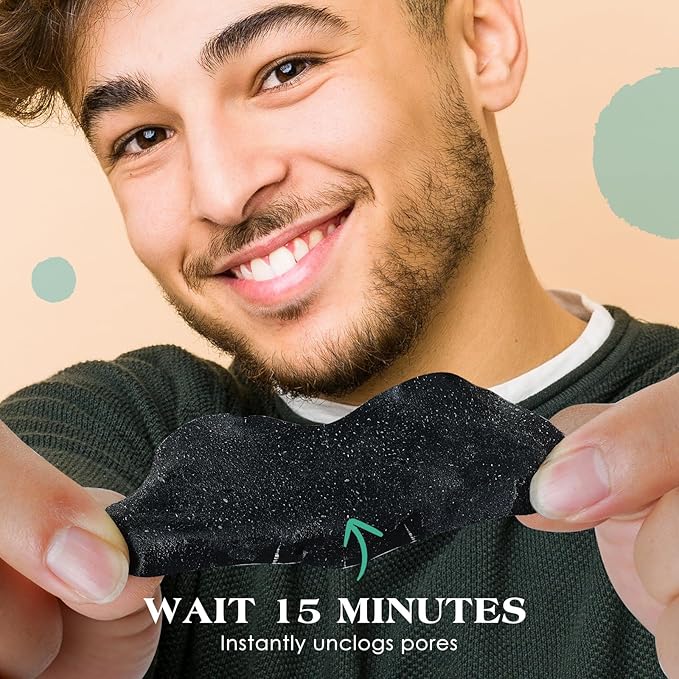 Blackhead Remover Pore Strips For Men, (120 Strips) Deep Cleansing Nose Strips - Charcoal Pore Strips - Unclogs Pores