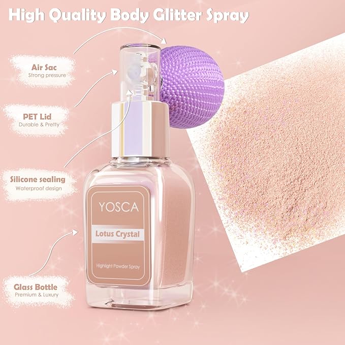 Highlighter Powder Spray, 20ML Cosmetic Grade High Gloss 20ML