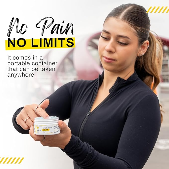 TIDL Cryotherapy Pain Relief Cream, 3 Oz, Targeted Neck Pain, Joint & Muscle Pain Relief with Organic, Plant-Based Menthol, Instant Cooling for Sport & Post Workout Full Body Recovery