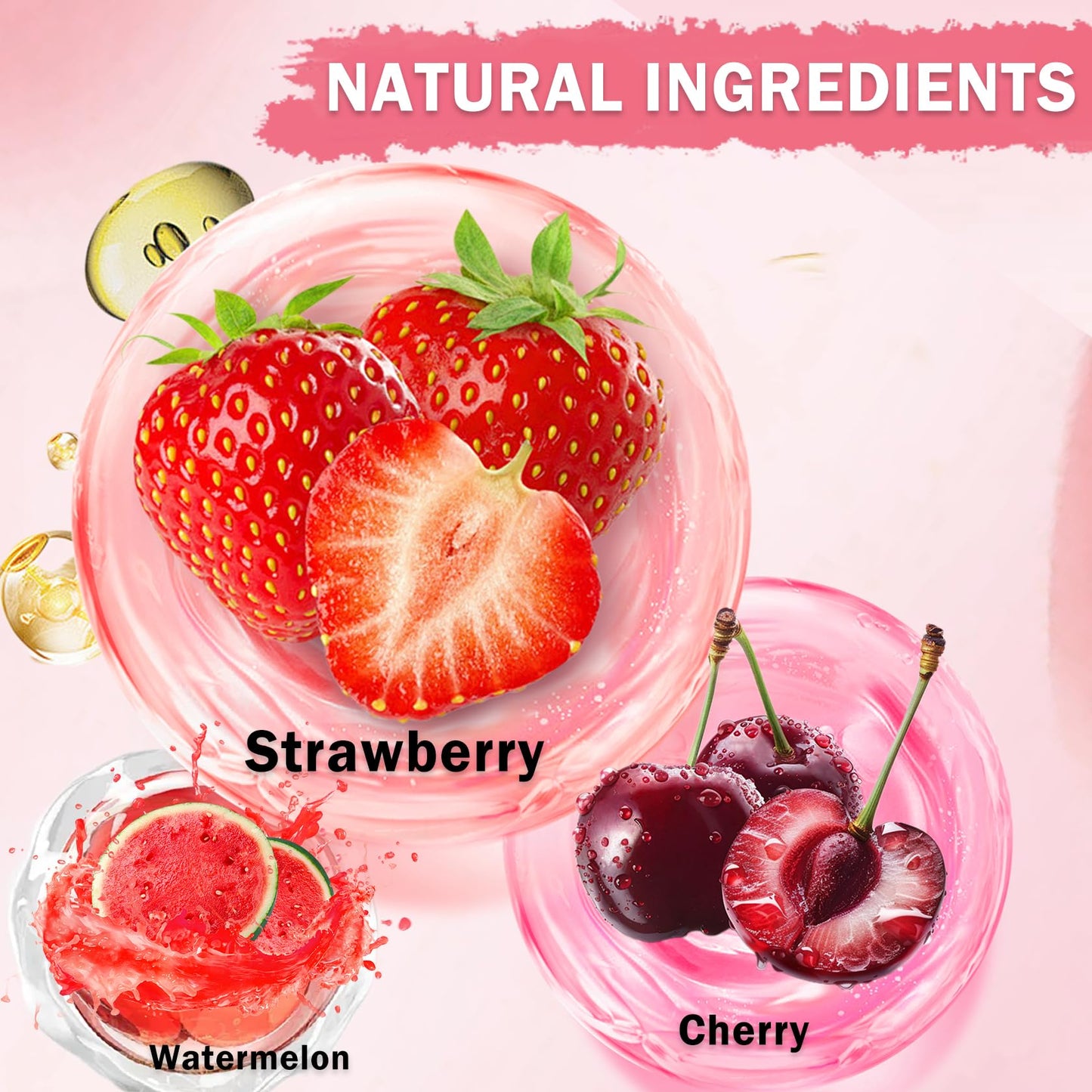 ZHISHUDL Bee Lip Balm Honey Pot 3PCS Strawberry Watermelon Cherry Lip Balm Lip Sleeping Mask Moisturizing Hydrating Bee Lip Balm Reduces Lip Lines, Lip Care Products for All Skin Types