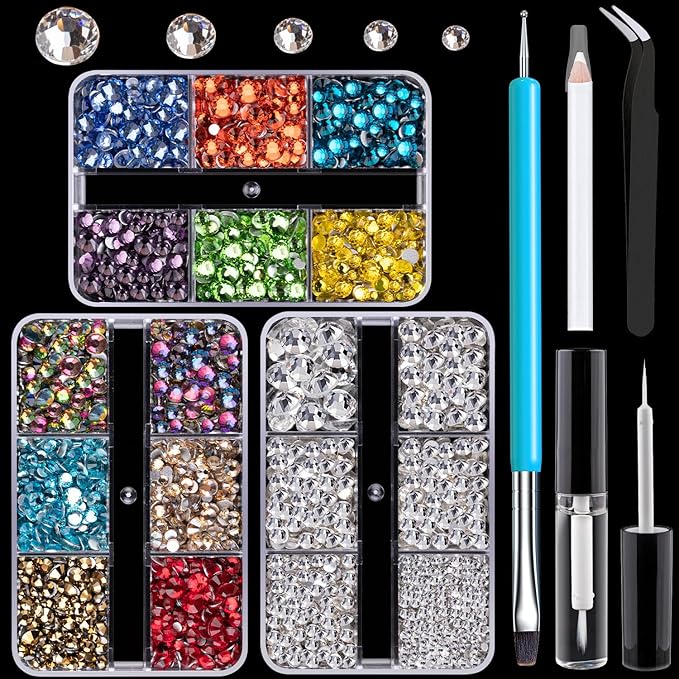 Colorful Face Gems for Makeup Set, Flatback Gorgeous