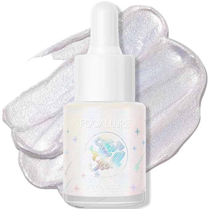 FOCALLURE Starfall Glowing Liquid Highlighter, Shimmering Body Oil,