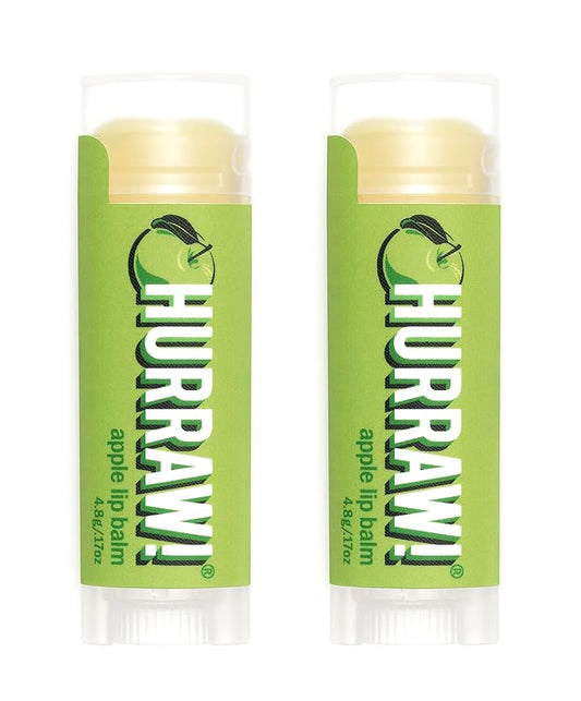 Hurraw! Apple Lip Balm, 2 Pack: Palm