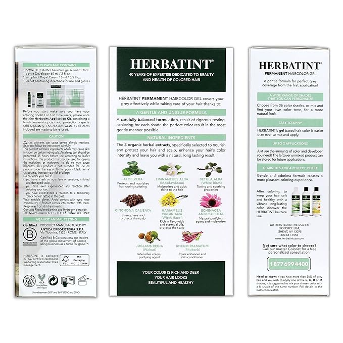 Herbatint Permanent Haircolor Gel, 8C