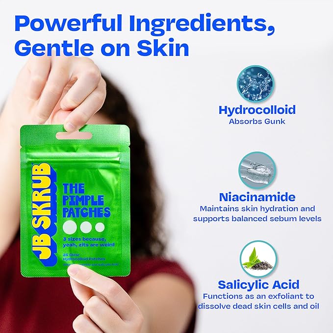 The Pimple Patches for Face Acne, Clear Hydrocolloid Patches with Salicylic Acid, Skin Care for Kids & Teens, Korean Skin Care, 3-Pack (25 Small, Medium & Large Spot Treatments per Pack)