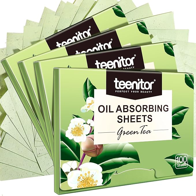Teenitor Oil Blotting Sheets for Face, 400 Sheets Large 10cmx7cm