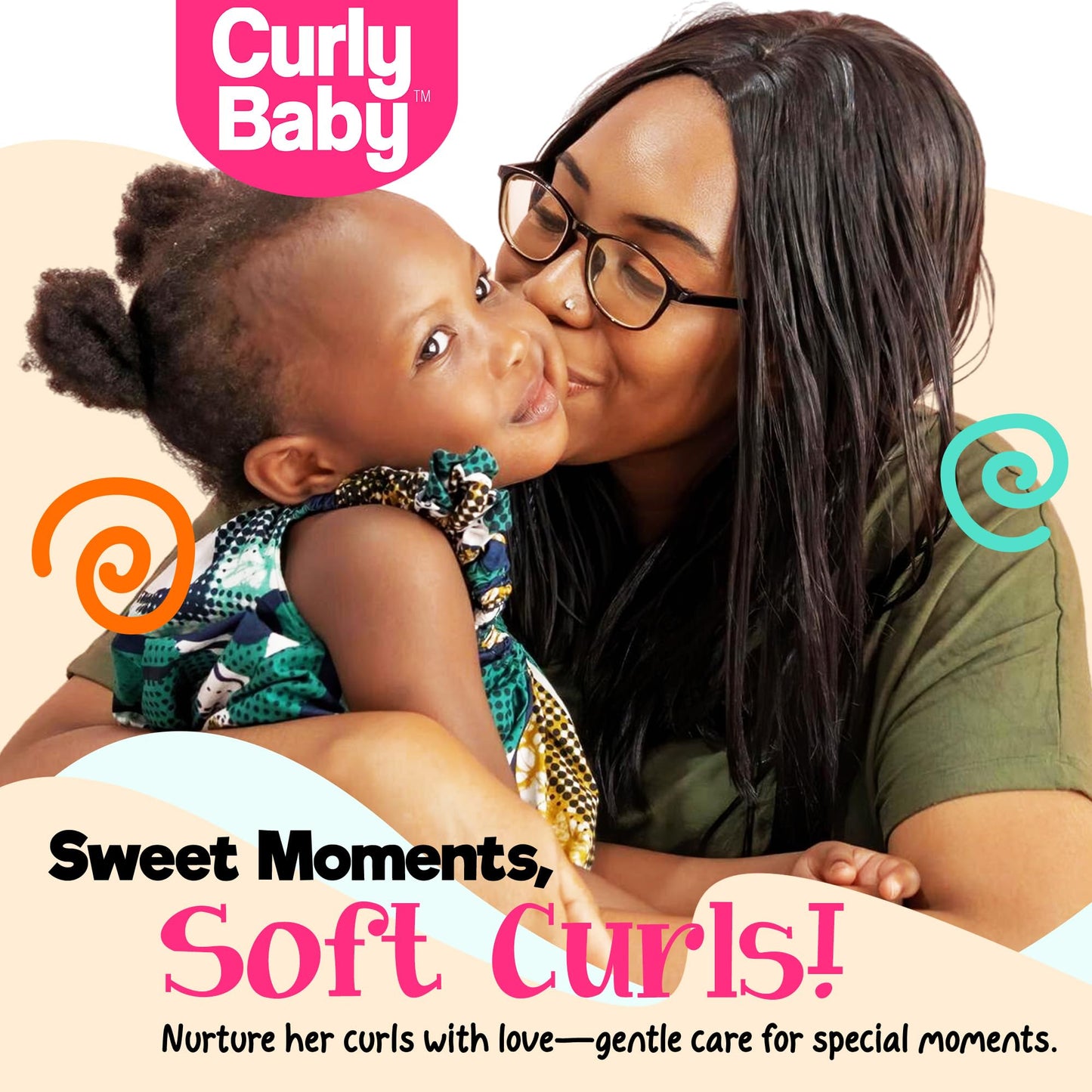 CurlyBaby Girl Bundle GM Curls – Tear-Free Shampoo, Moisturizing Conditioner Smoothie & 3-in-1 Good Morning Spray for Kids & Toddlers with Curly Hair – Daily Haircare, Hydrating, Growth-Friendly Set