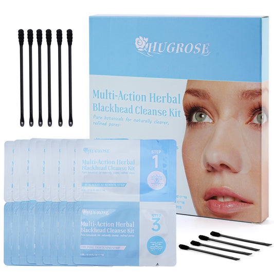 HUGROSE Herbal Blackhead Cleanse Kit Nose Pore Strips, Plant-Powered Deep Cleansing Blackhead Remover Strip Set