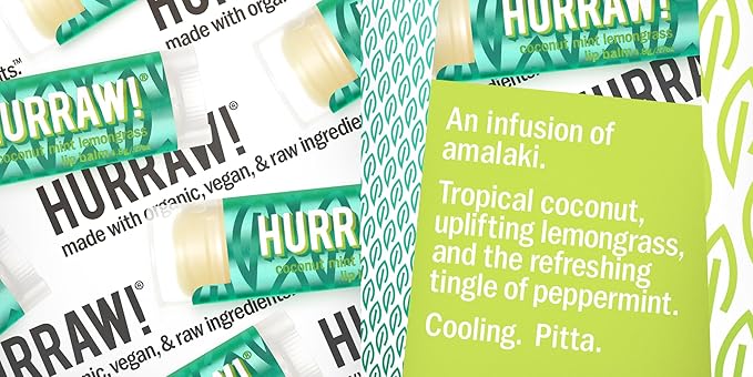 Hurraw! Coconut, Mint, Lemongrass (Pitta) Lip