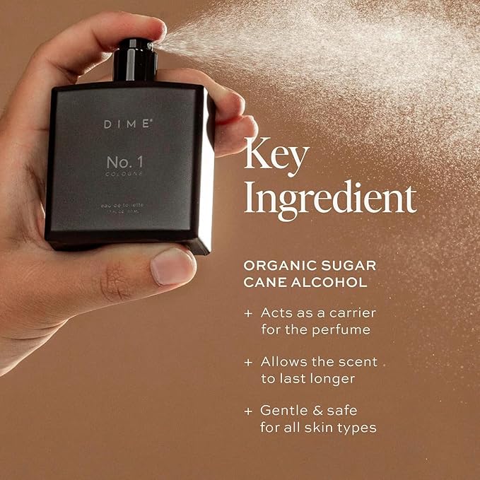 Dime No. 1 Cologne For Men, 1.7 oz / 50 ml - A Bold Blend of Sparkling Grapefruit, Dark Rhum, Amber Woods and Cardamom