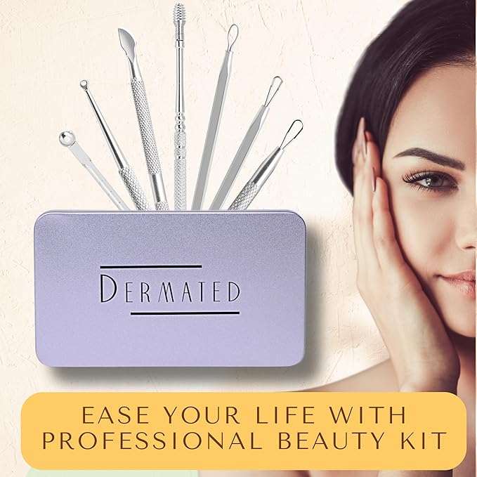 [16 Pcs] Blackhead Remover Tools 2025 Latest Pimple Popper Tool Kit | Stainless Steel Professional Pimple Extractor Tool Kit for Blackheads, Blemish, Comdone, Acne, Zit, and Whiteheads for Face & Nose