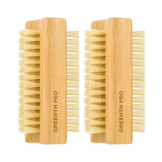 Bamboo nail brush??pcs two-side firm