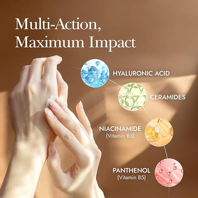 Ultra Rich Hand Cream – Intensive Hydration & Repair for Dry, Chapped Hands | Enriched with Shea Butter, Ceramides, Niacinamide (B3) & Panthenol (B5) (Acacia, 2.0 oz, Pack of 5)