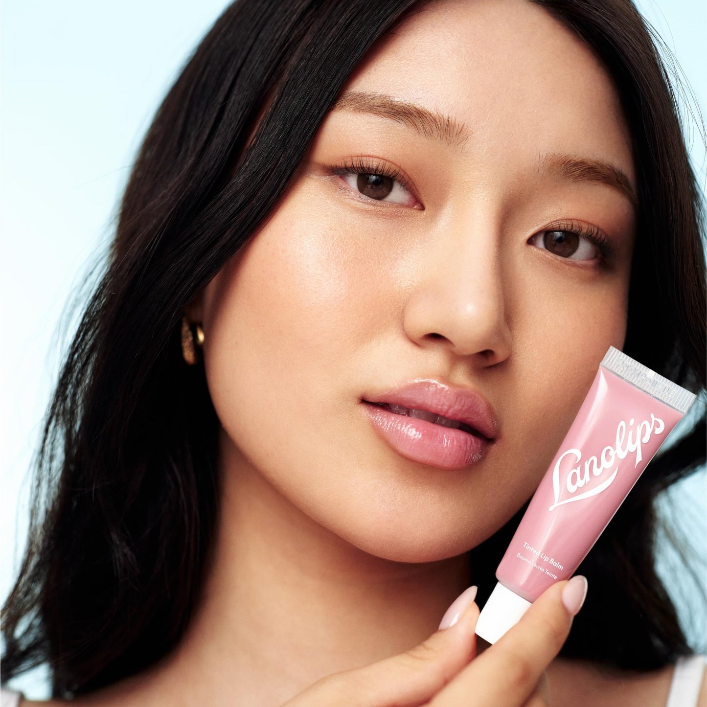 Lanolips Tinted Lip Balm - Enriched with Lanolin Oil for Shine & Hydration - Hydrating Tinted Lip Gloss Tube - Rose (12.5g / 0.44oz)