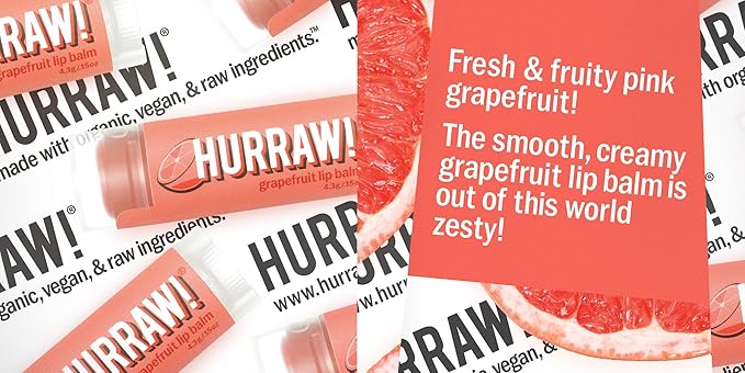 Hurraw! Grapefruit, Mint, Black Cherry Tinted Palm