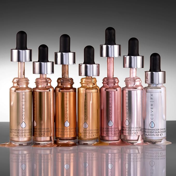 COVER FX Custom Enhancer Drops - Rose Gold: Liquid Highlighter 15mL