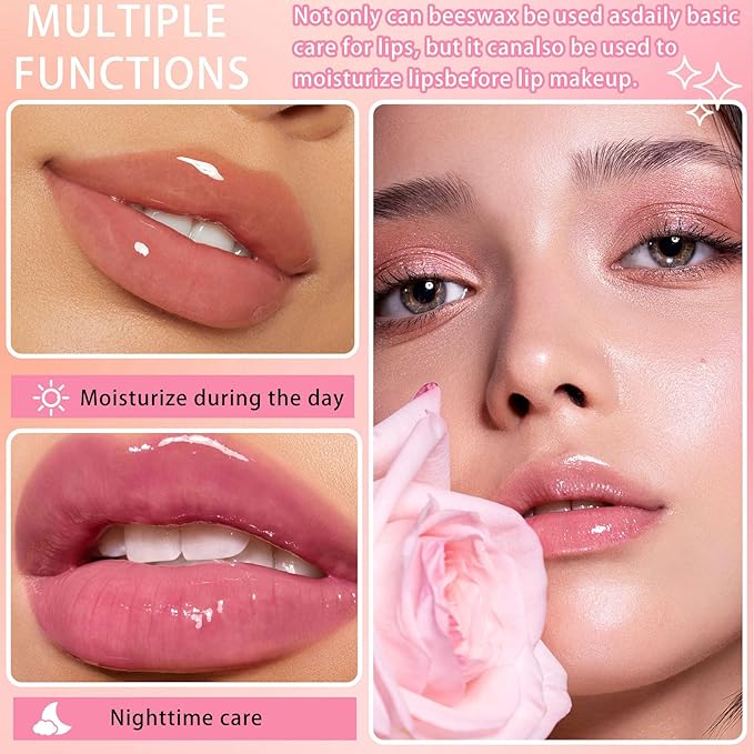 2PCS Bee Lip Balm,Hydrating Honey Pot