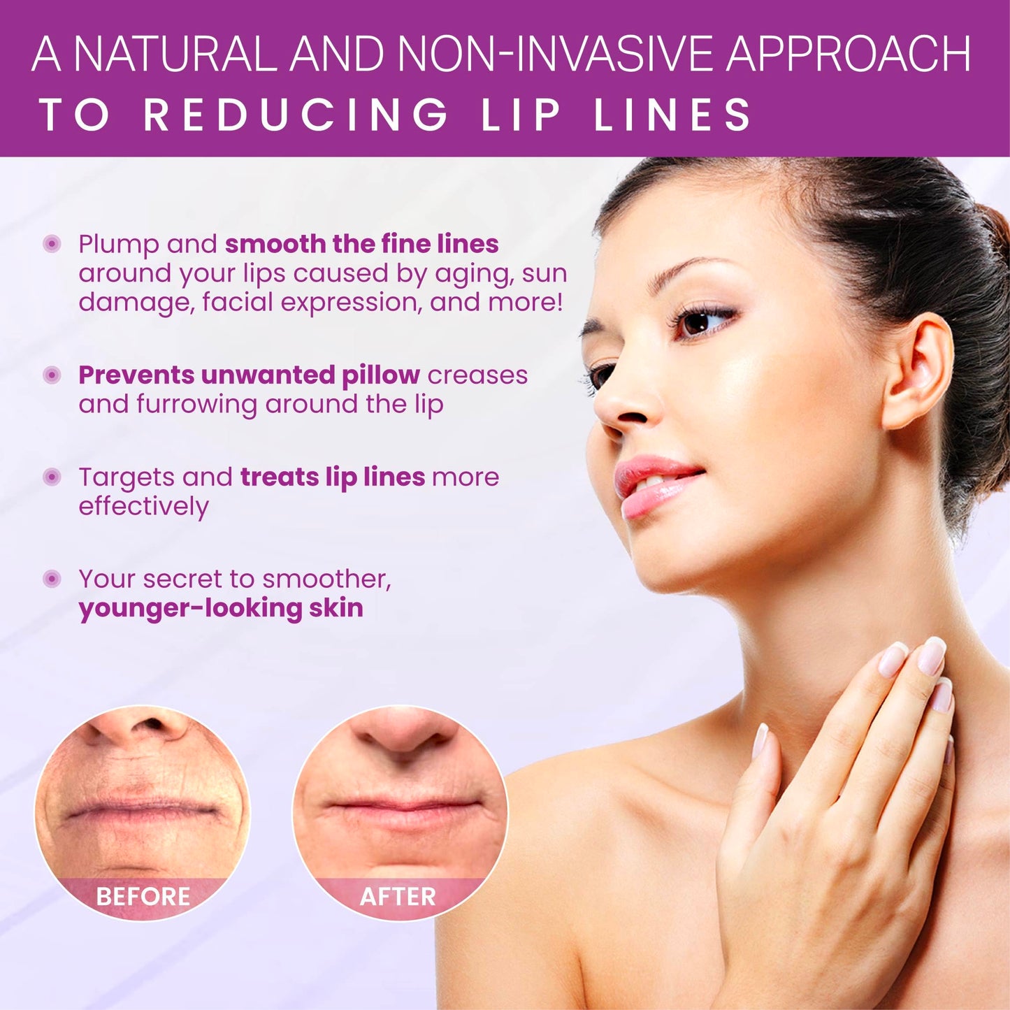 Furlesse Lip-Sticks Wrinkle Patches, Overnight Anti-Wrinkle Patches for Smile Lines, Fine Lines, and Expression Lines, Non-invasive Lip Patches, Anti-aging Skincare, 120 Patches, 30-Day Use