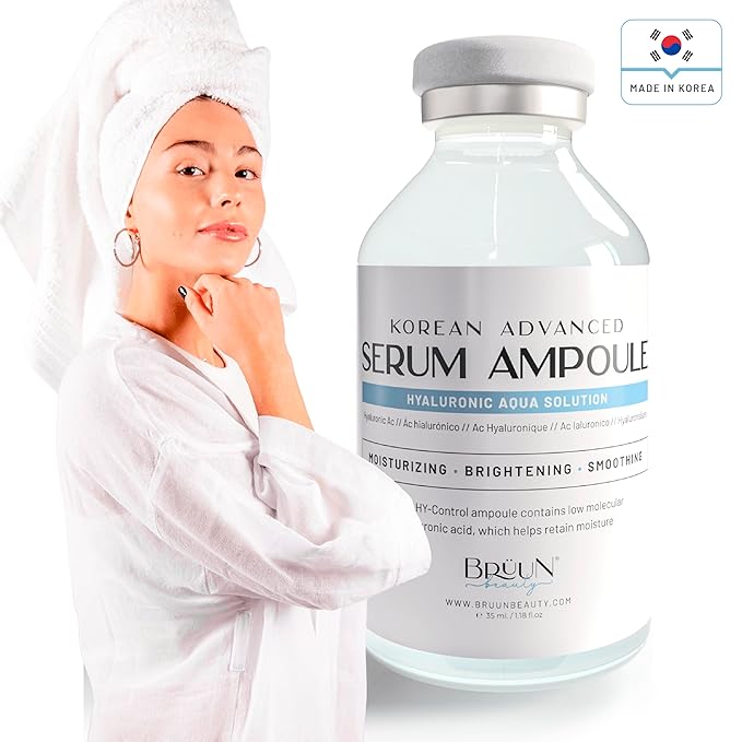 BRÜUN HY - Control Hyaluronic Aqua Solution Ampoule - A Korean Serum Booster for Face to Use as a Skin Care Serum 1.18 fl.oz
