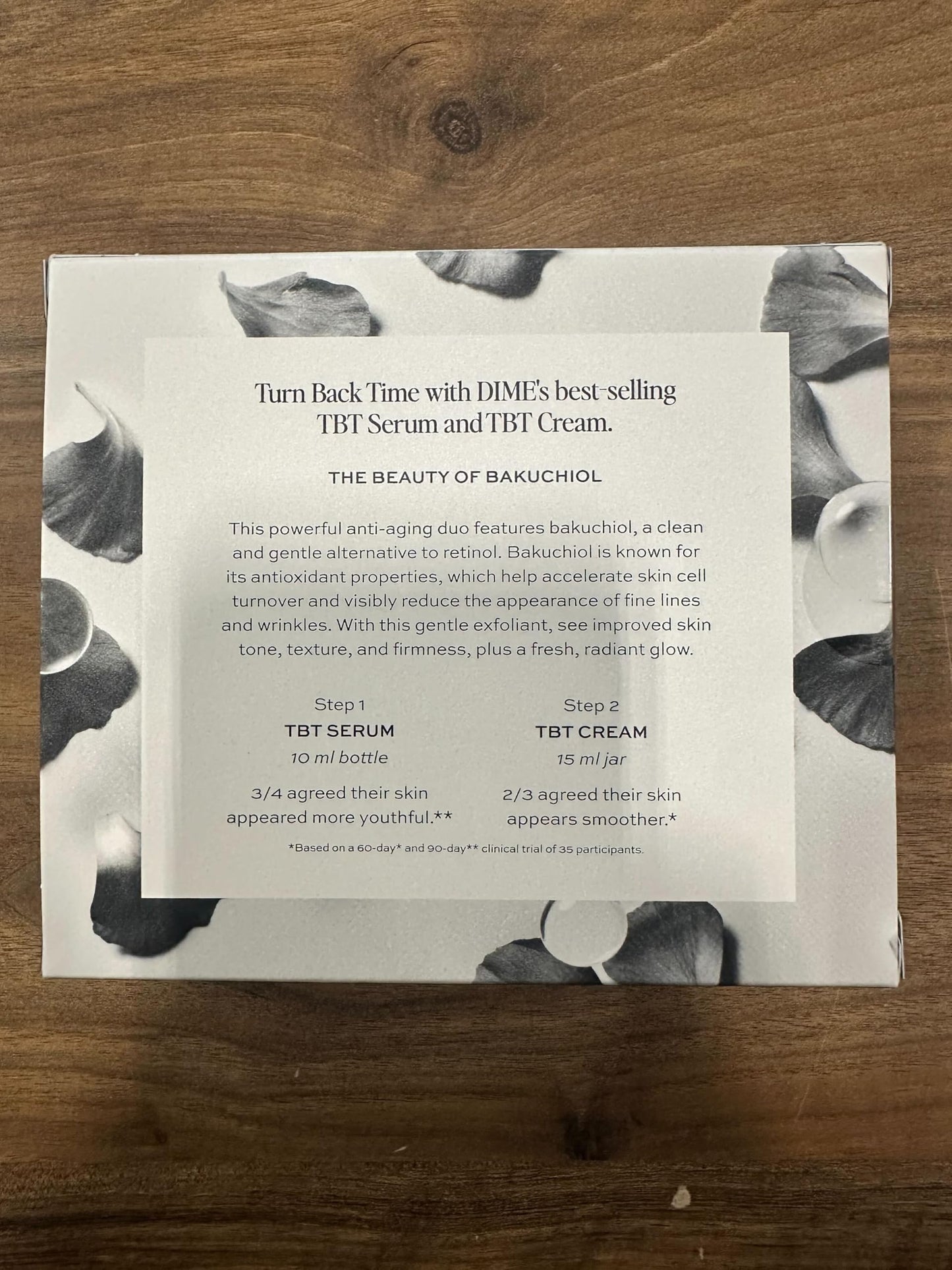 DIME Beauty TBT Reviving Skincare Set ($32 Value) - Includes TBT Cream (15 ml) + Serum (10 ml), Formulated with Bakuchiol, a Clean Retinol Alternative to Reduce the Appearance of Fine Lines