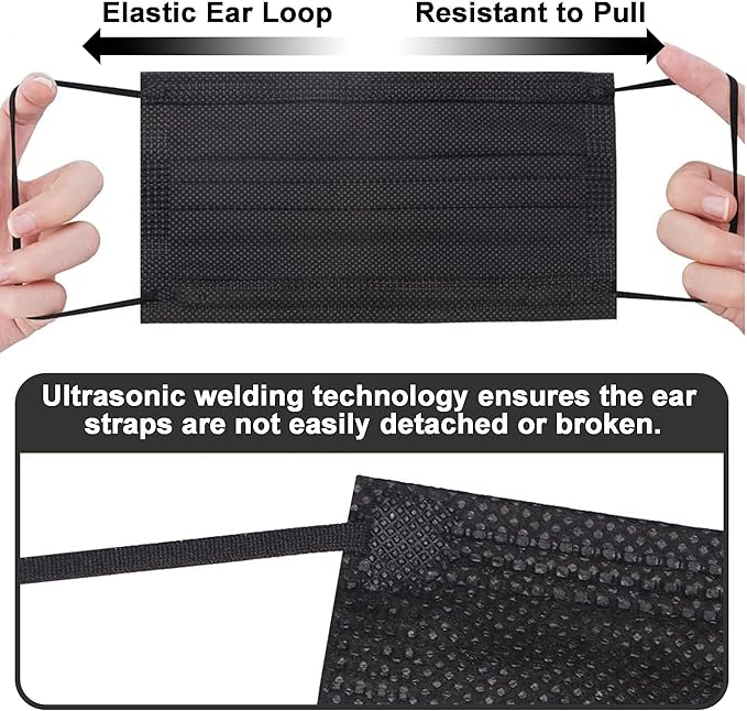 Disposable Face Masks, 100PCS 3 Ply Protection Mask