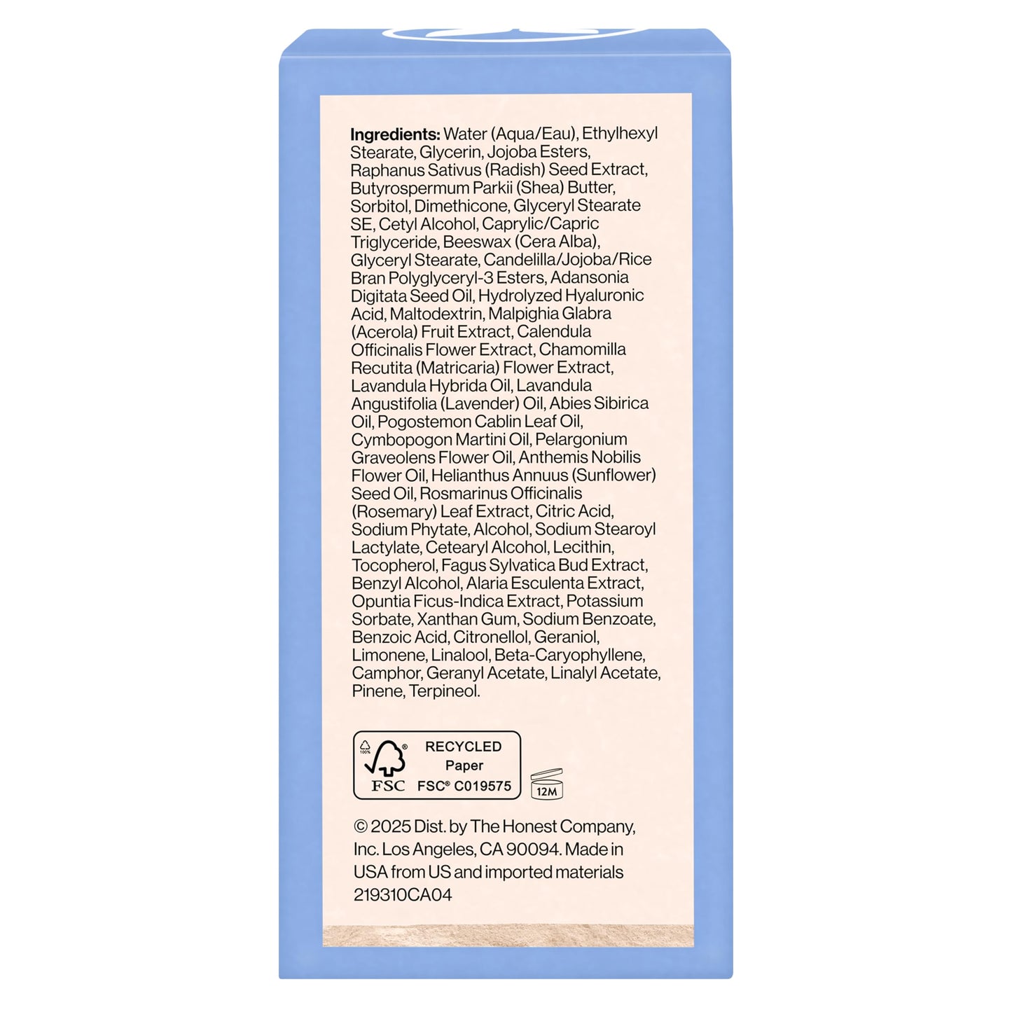 Honest Beauty Deep Hydration Face Cream for Dry Skin | Hydrates + Supports Natural Moisture Barrier | Hypoallergenic + Gentle for Sensitive Skin | 1.7 fl oz