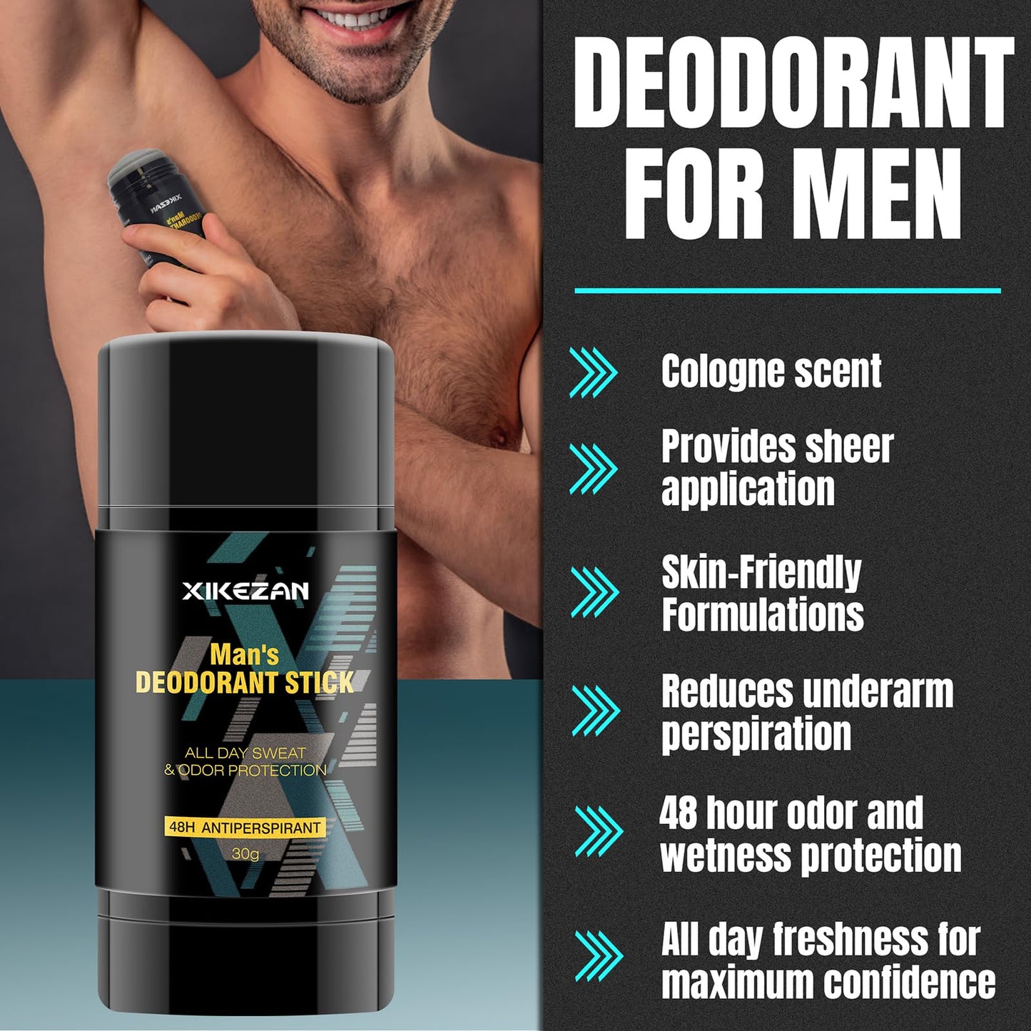 Gifts for Men,Mens Body Wash Gift Set Cleansing & Hydrating Skin w/Face Wash,Deodorant,Sandalwood & Cologne 3 in 1 Hair,Face & Body Wash,Mens Stocking Stuffers Christmas Gifts for Men Him Dad Husband