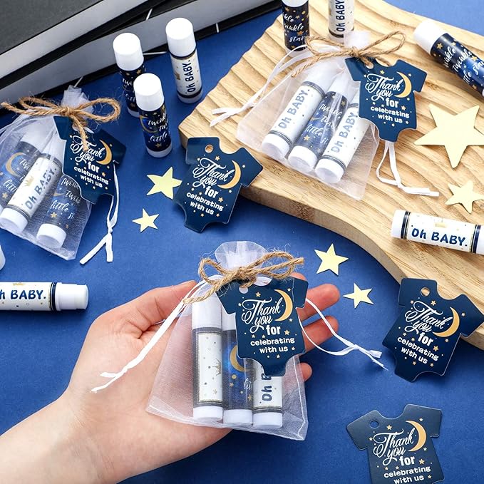 Demissle 50 Pcs Baby Shower Lip Souvenirs(Night)