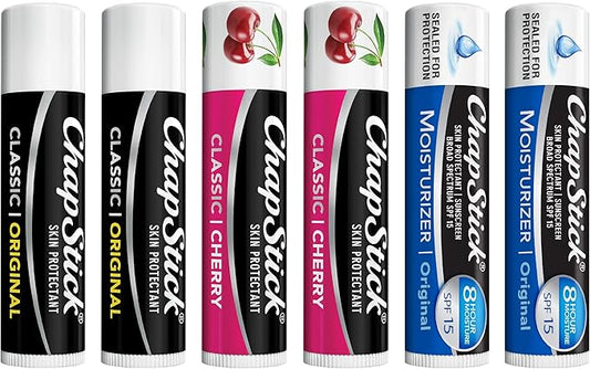 Chapstick Classic Lip Care, 6Count, Includes