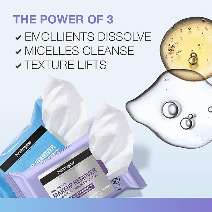 Neutrogena Day & Night Wipes, Makeup