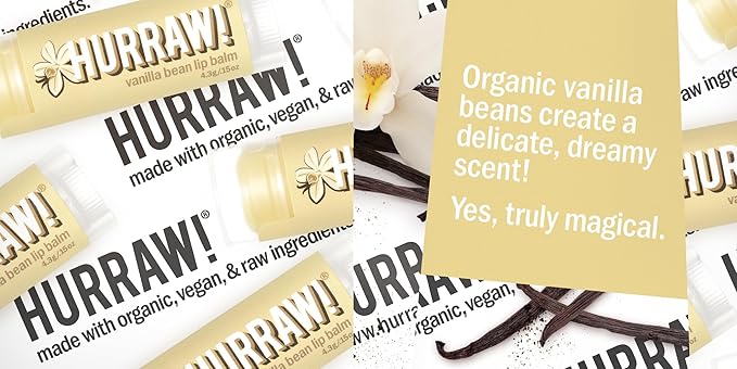 Hurraw! Vanilla Bean Lip Balm: Organic,
