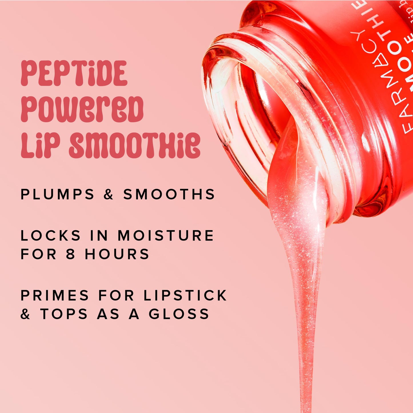 Farmacy Peptide Lip Smoothie - Hydrating Lip Balm with Vitamin C to Visibly Plump & Smooth Lines - Nourishing Treatment with a High-Gloss Finish - Apple (10g)