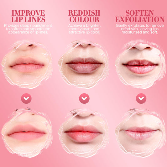 Fenvorix Lip Sleeping Mask – Overnight Lip Mask for Dry Lips, Hydrating Vegan Balm with Berry, Peach & Honey, Smooth, Non-Sticky Night Treatment, 20ml