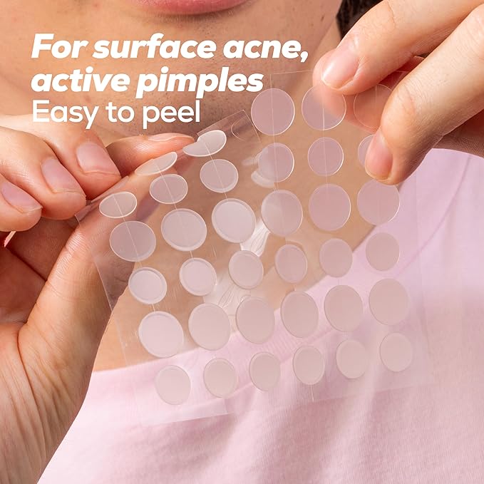 Hanhoo Blemish Patch, 288 count, includes hydrocolloid pimple patches that shrink pimples, absorb fluid, and protect from finger-picking and dirt. Invisible acne spot patches for Korean skincare.