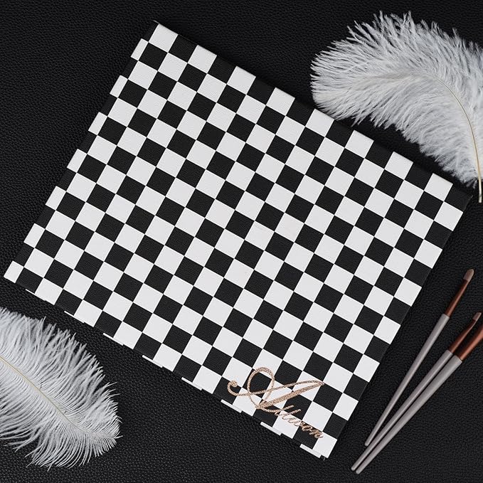 Extra Large Magnetic Palette Checkered Black Empty Makeup